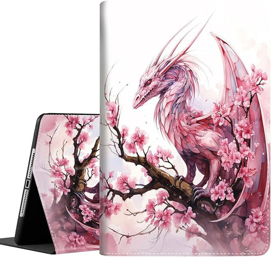 Case for Galaxy Tab A9 Plus ， Auto Sleep/Wake Multi-Angle Viewing Slim Folio Stand Cover for Samsung Galaxy Tab A9+/A9 Plus 11 Inch 2023 (SM-X210/X216/X218), Pink Dragon