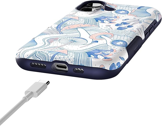 Casely iPhone 17 Case | The Fun Guy | Enchanted Forest Mushroom Floral | Bold Protective Design | Compatible with MagSafe