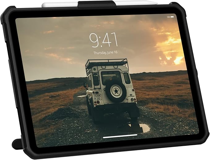 URBAN ARMOR GEAR UAG Designed for iPad 11" A16 11th Gen 2025, 10.9" 10th Gen 2022 Case A3354 A3355 A2696 - Rugged Slim Protective Folio Cover w/Hand Strap Kickstand & Pencil Holder, Scout Black