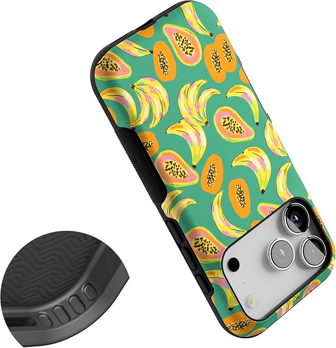 Casely iPhone 17 Pro Case | Papaya Palms | Dippin' Daisy's Tropical Vacation | Bold Protective Design | Compatible with MagSafe