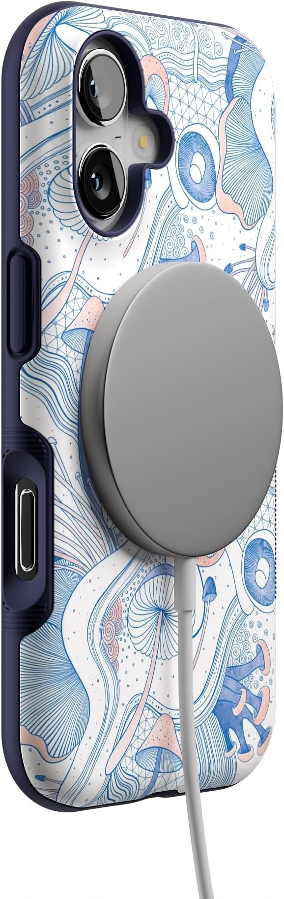 Casely iPhone 17 Case | The Fun Guy | Enchanted Forest Mushroom Floral | Bold Protective Design | Compatible with MagSafe