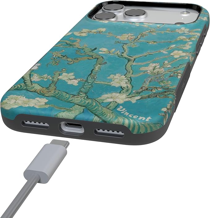 Casely iPhone 17 Pro Case | Van Gogh | Almond Blossom Floral | Compatible with MagSafe | Bold Protective Design