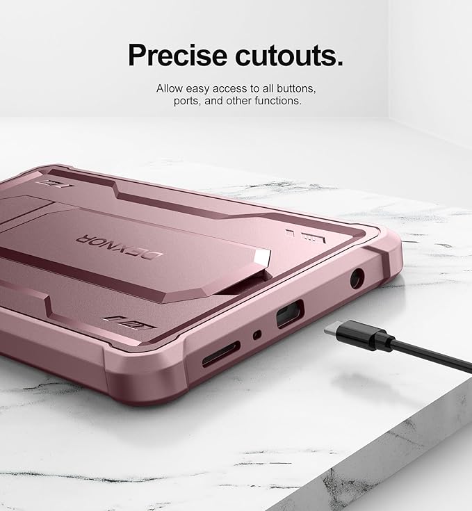 Dexnor Case for Samsung Galaxy Tab A9 8.7 Inch 2023, [Built in Screen Protector & Kickstand] Heavy Duty Shockproof Full Body Protective Cover for Galaxy Tab A9 Case-Pink