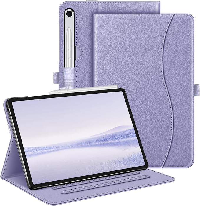 Fintie Case for Samsung Galaxy Tab S10 Lite/ S10 FE/ S9 FE 5G 10.9 Inch/Tab S9 11 Inch with S Pen Holder, Multi-Angle Viewing Protective Cover with Pocket, Auto Sleep/Wake, Lilac Purple