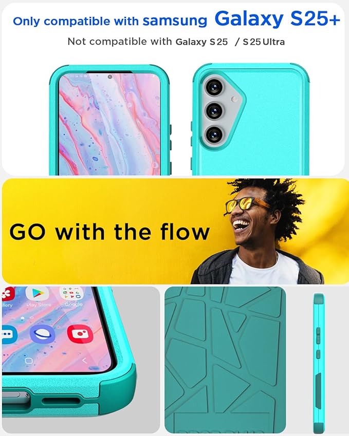 AICase for Samsung Galaxy S25 Plus Case,3-Layer Heavy Duty Pocket-Friendly Rugged Durable Military Grade Protection Shockproof/Drop Proof/Dust Proof Protective Cover for Galaxy S25 Plus 2025_3