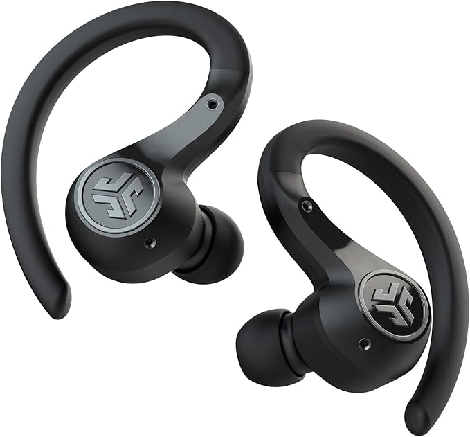 JLab Epic Air Sport ANC True Wireless Bluetooth 5 Earbuds, Headphones for Working Out, IP66 Sweatproof, 15-Hour Battery Life, 55-Hour Charging Case, Music Controls, 3 EQ Sound Settings