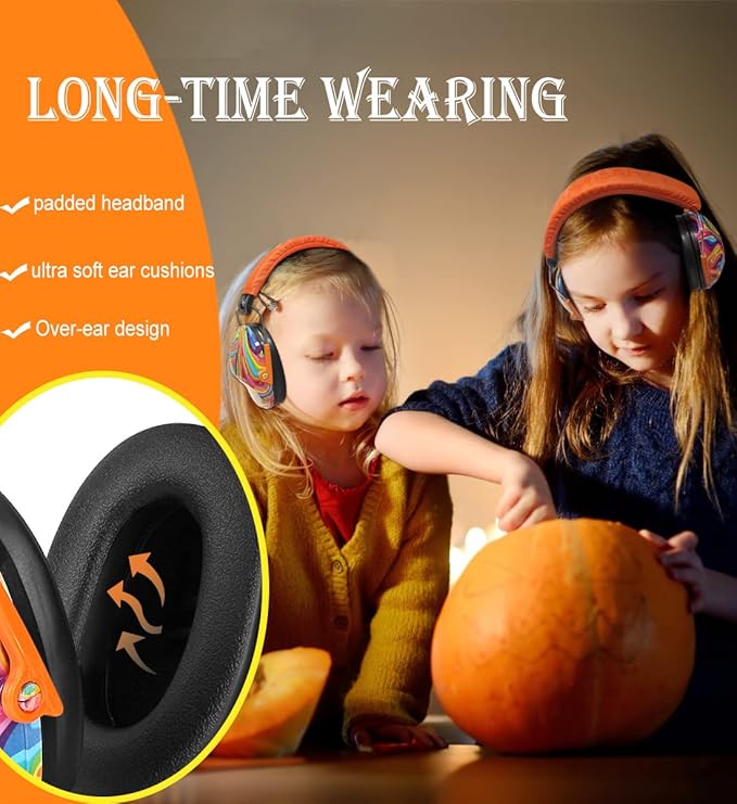 PROHEAR 032 2 Pack Kids Ear Protection, NRR 25dB, Adjustable Headband Safety Earmuffs for Sports Events, Concerts, Airports