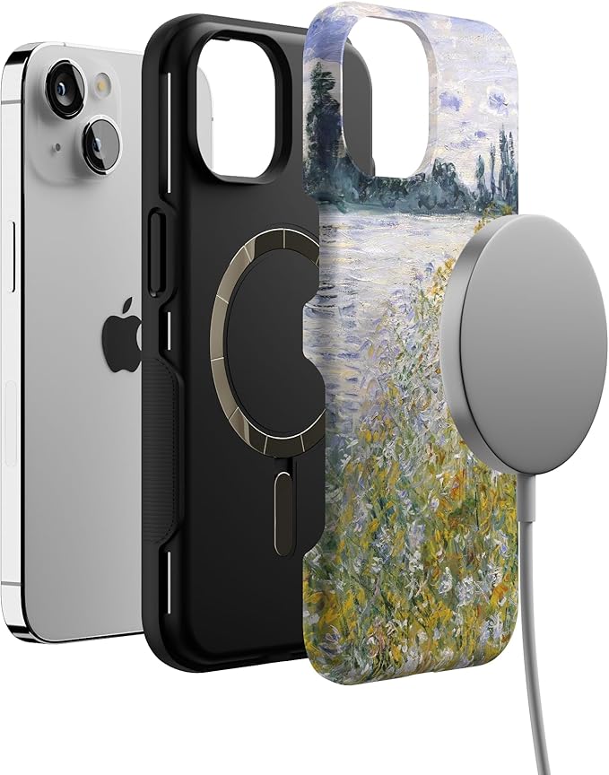 Casely iPhone 14 Case | Monets Summer Landscape | The Met Series | Compatible with MagSafe | Bold Protective Design