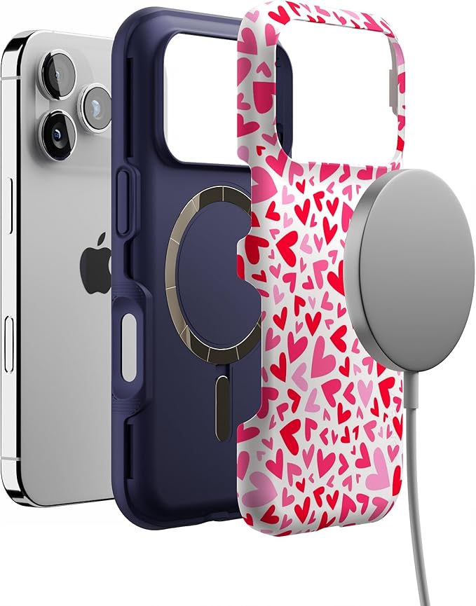 Casely iPhone 17 Pro Case | XOXO | Candy Hearts | Bold Protective Design | Compatible with MagSafe