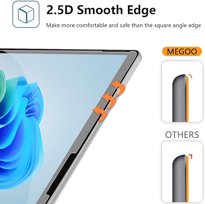 Megoo Glass Screen Protector for Surface Pro 11 13inch 2024, 9H/ Easy Installation/Scratch Resistant/Surface Pen compatible, Also for Microsoft Surface Pro 10/9/8/X