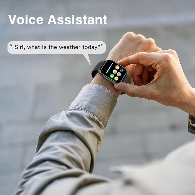 BRIBEJAT Smart Watch (Dial/Answer Call) 38mm 110+ Sports Modes Fitness Tracker with Pedometer SpO2/Heart Rate/Sleep Monitor Compatible with iPhone Samsung Android Phone, Gray