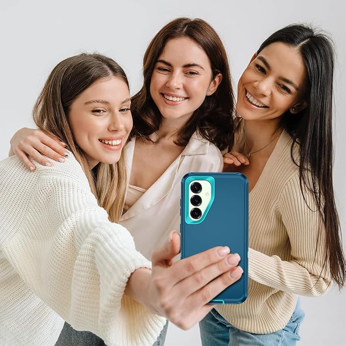 for Samsung Galaxy S25 Plus Case Heavy Duty Protective Shockproof Dropproof 3-Layer Full Body Protection [Without Screen Protector] Tough Rugged Case for Galaxy S25 Plus,Turquoise