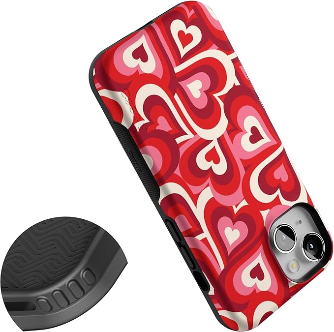 Casely iPhone 14 Case | Love Song Remix | Ombre Hearts | Compatible with MagSafe | Bold Protective Design