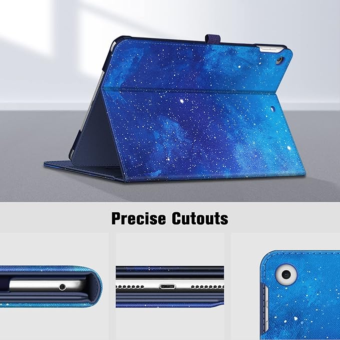 Fintie Case for iPad 9th / 8th / 7th Generation (2021/2020/2019) 10.2 Inch - [Corner Protection] Multi-Angle Viewing Stand Cover with Pocket & Pencil Holder, Auto Sleep Wake, Starry Sky