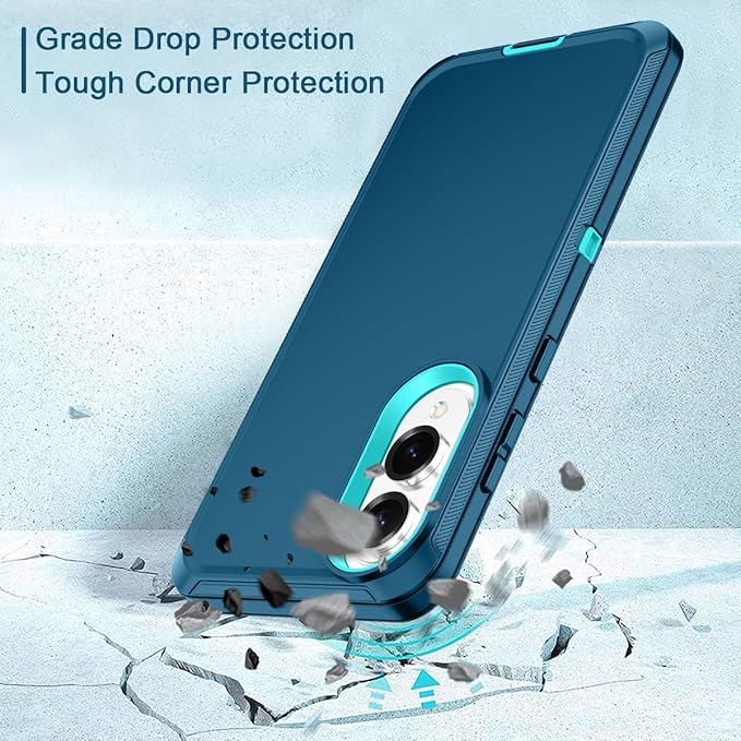 for Samsung Galaxy S25 Edge Case Heavy Duty Protective Shockproof Dropproof 3-Layer Full Body Protection [Without Screen Protector] Tough Rugged Case for Galaxy S25 Edge,Turquoise