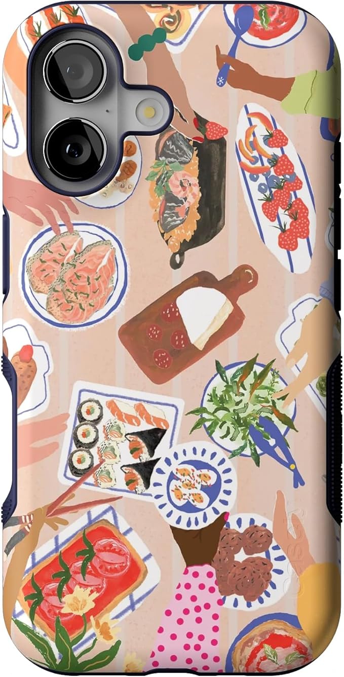 Casely iPhone 17 Case | Picnic Party | Painted Collage | Bold Protective Design | Compatible with MagSafe