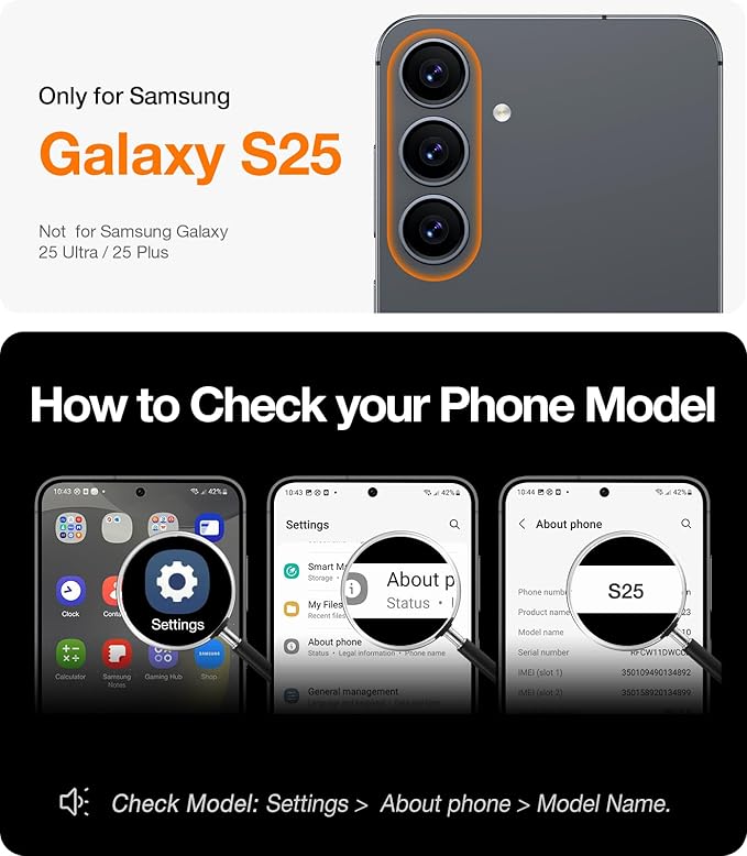 TORRAS 360° Spin for Samsung Galaxy S25 Case with Stand, Fit for MagSafe, 3X Military Grade Protective, Rotatable Kickstand for Samsung S25 Case, Magnetic Ring Slim Hard Cover, Matte Black 6.2''