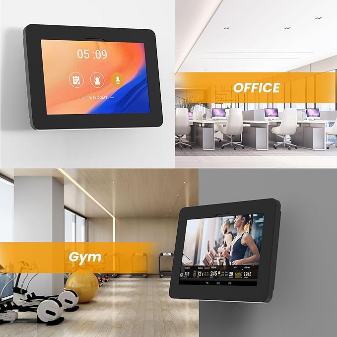 Tablet Wall Mount Compatible with Samsung Galaxy Tab A8, Anti-Theft with Lock, Tiltable Wall Mount