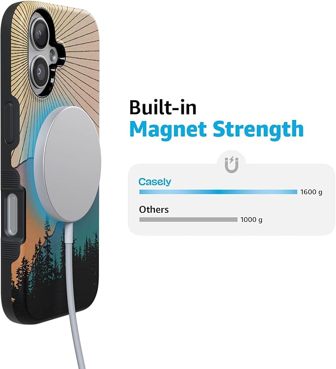 Casely iPhone 17 Case | Golden Hour | Mountain Sunset | Compatible with MagSafe | Bold Protective Design