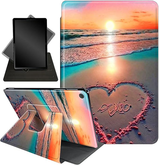 Case for Lenovo Tab M10 Plus 10.3", 360 Degree Rotating Folding Stand,with Auto Sleep/Wake Case for Lenovo Tab M10 Plus (2020 2nd Gen) TB-X606F/TB-X606X 10.3" FHD Tablet,Gold Orange Sand Sunset