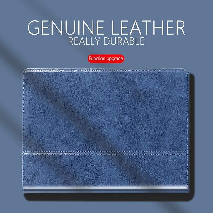 for Samsung Galaxy Tab S9/S10 Ultra 14.6 inch Case with S Pen Holder 2023/2024 Model(SM-X918U/X910/X916B/X920/X926) Genuine Leather Cover Protective Shell,Auto Wake/Sleep.Blue