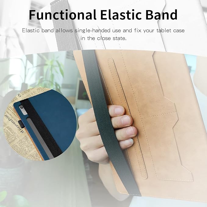 Case for Lenovo Tab P11 Pro 11.2" 2nd Gen 2022 (TB-138FC/TB-132FU) Bussiness Premium PU Leather Stand Folding Folio Cover for Lenovo Pad Pro 2022 Modle Shell Cover 11.2 inch -Navy Blue