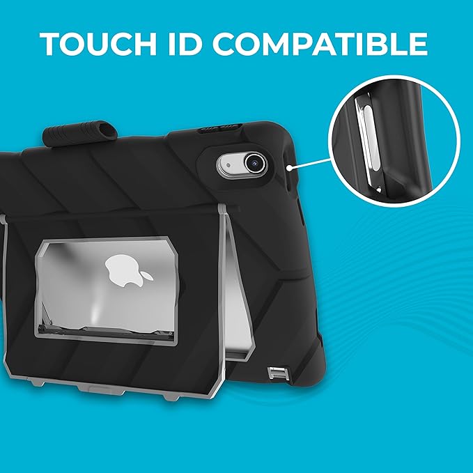 Gumdrop Hideaway iPad Case w/Stand Fits ONLY iPad 11th Generation |A16| & 10th Gen (10.9) inch Rugged Shockproof Reliable & Drop Tested for Kids K-12 Students Teachers Classrooms & School Use Black