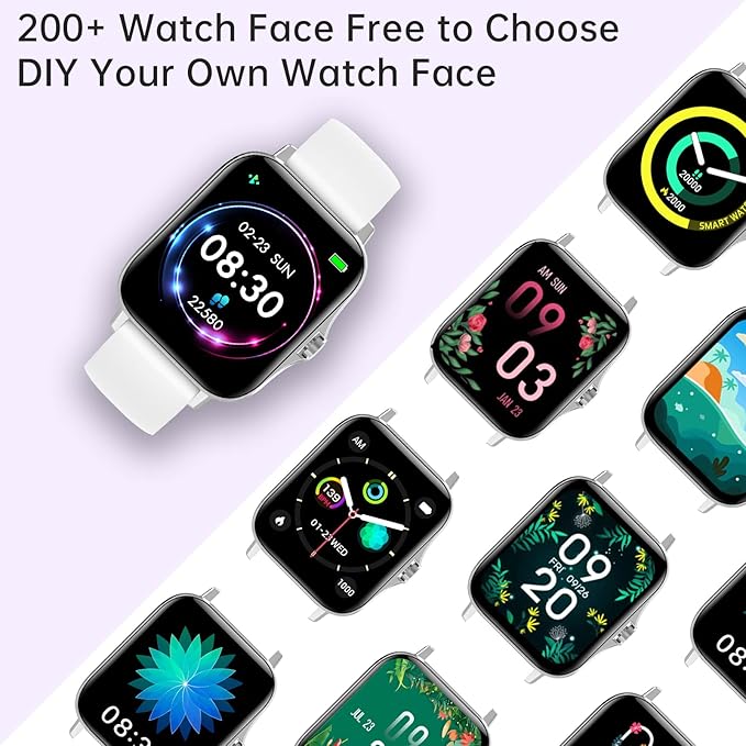 Smart Watches for Women(Answer/Make Call) 1.69" HD 100+/DIY Deal Fitness Tracker with Sleep Health Monitor Heart Rate/Blood Pressure/Blood Oxygen Pedomete Smartwatch for iPhone & Android