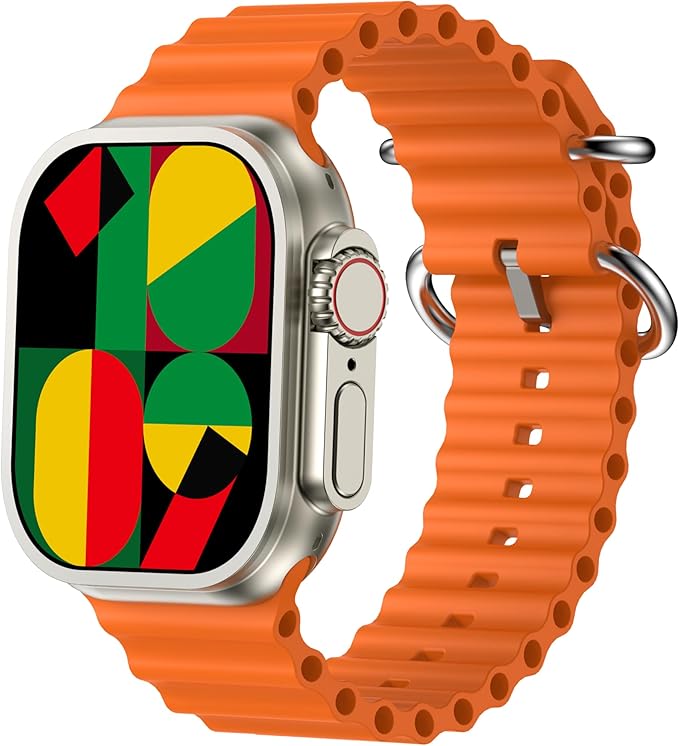 Generic Marvin X 2024 Smart Watch, 2.2-inch Display, 49mm Case, Exercise/Sleep Tracking, Water Resistant, iOS/Android Compatible, Orange