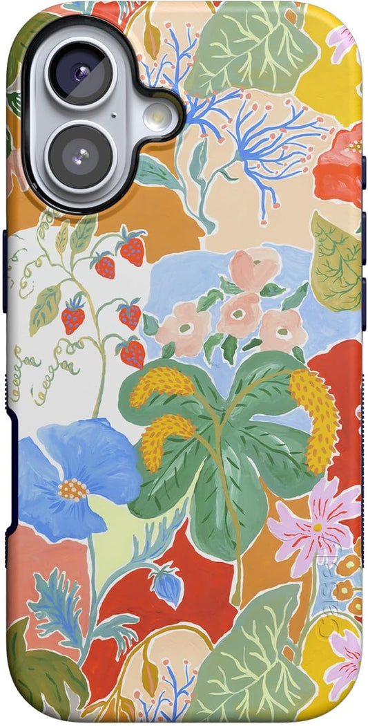 Casely iPhone 17 Case | Botanical Blooms | Floral Patchwork | Compatible with MagSafe | Bold Protective Design