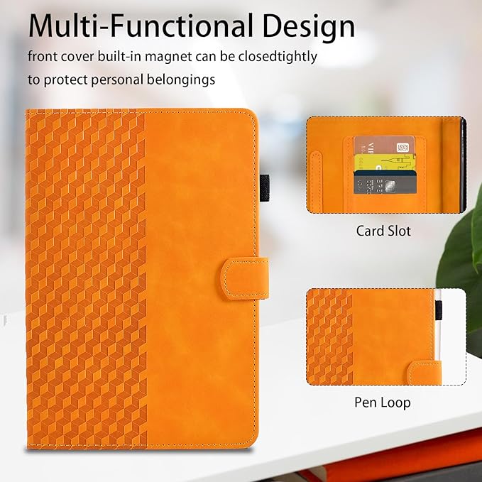 Case for Tab M11 11 Inch Cover (Model:TB330FU) Magnetic PU Leather Folio Adjustable Stand Case Foldable Card Holder Multi-Angle Tab M11,Orange