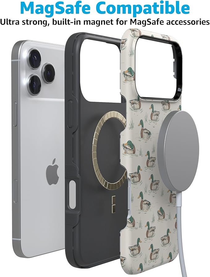 Casely iPhone 17 Pro Case | Mallard & Co. | The Boyfriend Collection | Compatible with MagSafe | Bold Protective Design