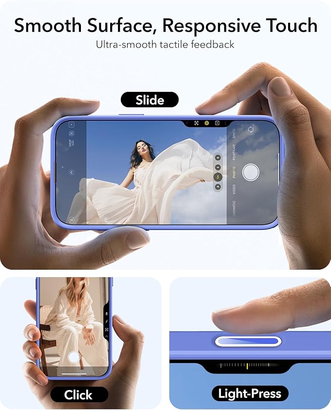 ESR for iPhone 16 Case, Camera Control Button Compatible with MagSafe, Military-Grade Protective Case, Built-in Stash Stand Phone Case, Scratch-Resistant Back Cover, Classic Series, Clear Blue