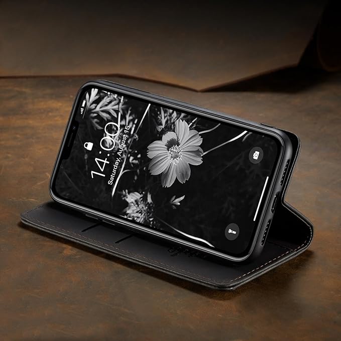 for iPhone 11 Pro 5.8-Inch Case, Flip Wallet Leather Case with Card Holder Magnetic Closure Shockproof Kickstand Protective Phone Cases Cover for iPhone 11 Pro, Black