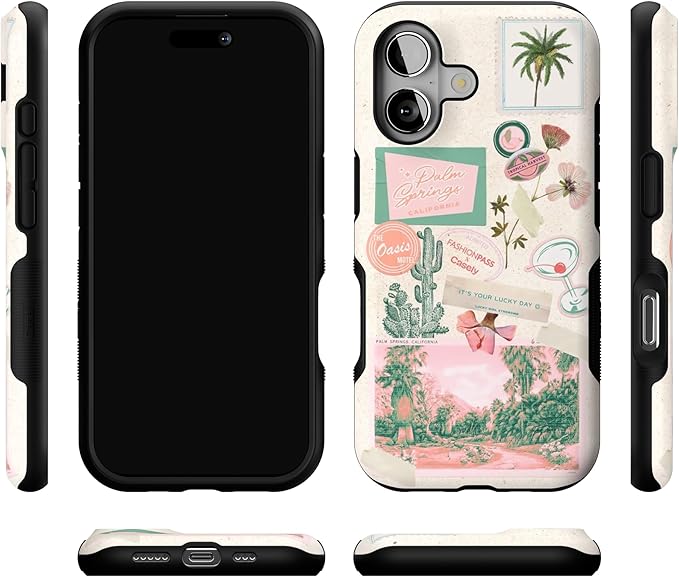 Casely iPhone 17 Case | Vintage Vacay | FashionPass x Casely | Bold Protective Design | Compatible with MagSafe