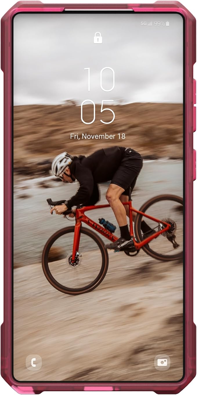 URBAN ARMOR GEAR UAG Designed for Samsung Galaxy S25 Ultra Case 6.9" Essential Armor - Compatible with Magnetic Charging Rugged Military Drop Tested Anti-Slip Protective Cover, Berry