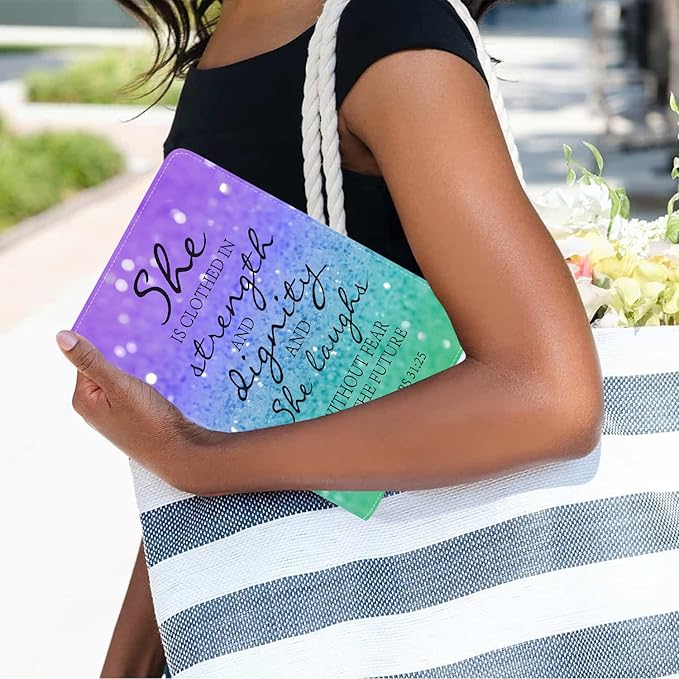 Case for Samsung Galaxy Tab A7 10.4 inch 2022/2020 (SM-T500/T503/T505/T507/T509), Premium PU Leather Stand Folio Cover with Auto Sleep/Wake, Quote Bible Verses Proverbs 31:25