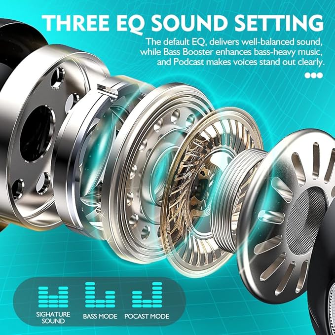 APEKX True Wireless in-Ear Bluetooth Earbuds - Effortlessly Switch Between Daily and Sports wear, Compatible with iPhone and Android, Perfect for Gym, Sports, Running and Gaming - Black