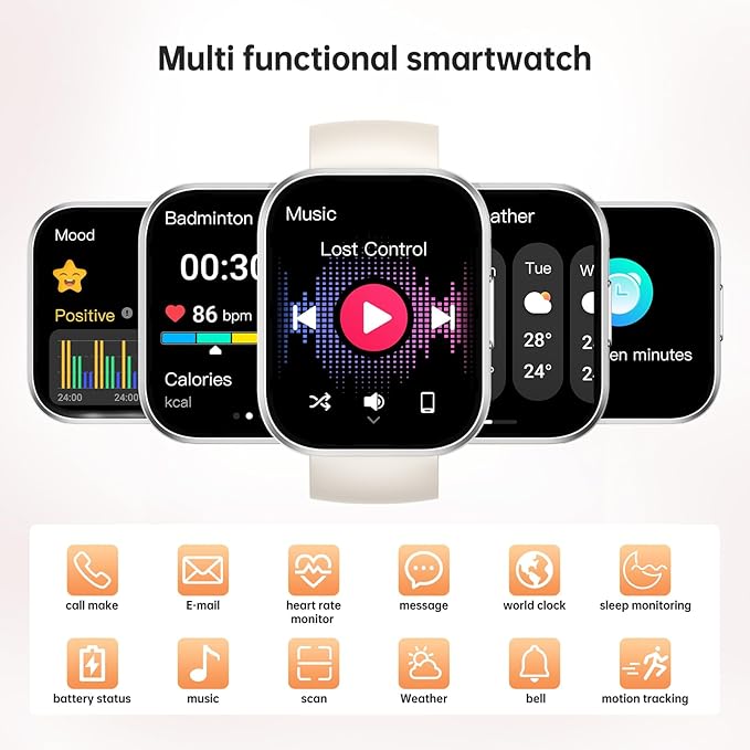 OUKITEL 2025 Smart Watch(Answer/Make Call), 1.91" HD Smartwatches for Women Men, Fitness Tracker with Heart Rate Sleep Monitor, IP68 Waterproof, 140+Sport Mode Fitness Watch for Android iOS