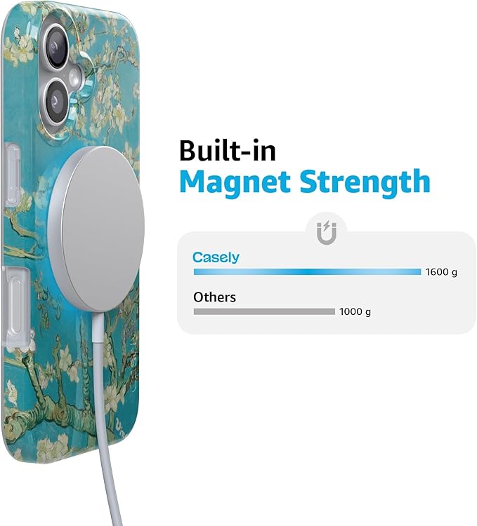 Casely iPhone 17 Case | Van Gogh | Almond Blossom Floral | Compatible with MagSafe | Classic Ultra Slim Design