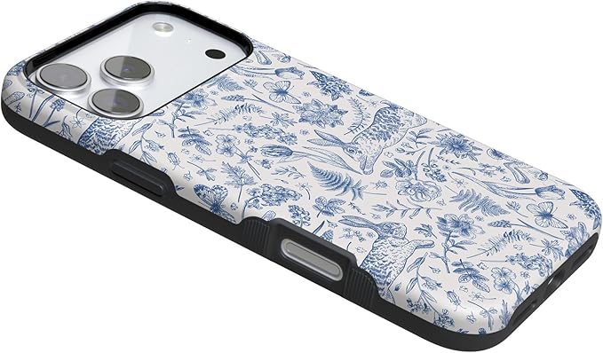 Casely iPhone 17 Pro Case | Hop & Bloom | Bunny Toile | Compatible with MagSafe | Bold Protective Design