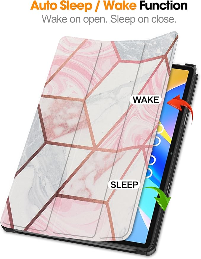 Case for TECLAST M40 Plus 2022 /P30S 10.1 inch Tablet, Folding Folio Ultra-Thin PU Leather Stand Case Cover for Teclast M40 Plus / P40HD / P30S 2022 Released Geometry