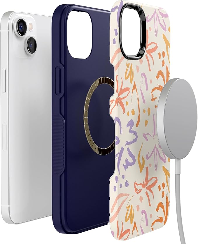 Casely iPhone 14 Case | Hibiscus Blooms | Hawaiian Floral | Compatible with MagSafe | Bold Protective Design