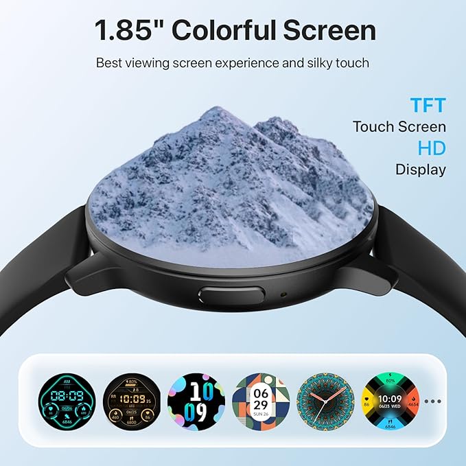 Smart Watch for Men Women Bluetooth Notifications/Calls,100+ Sports Mode Fitness Tracker with Heart Rate/Sleep Monitor/Pedometer/Calories IP68 Waterproof Activity Tracker for Android/iOS