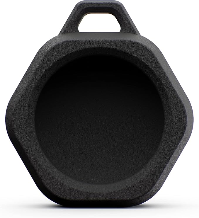 URBAN ARMOR GEAR UAG Compatible with AirTag Case Scout Rugged Anti-Scratch Lightweight Silicone Protective Cover Holder with Carabiner Attachment for Keys, Pets, Backpacks - Black