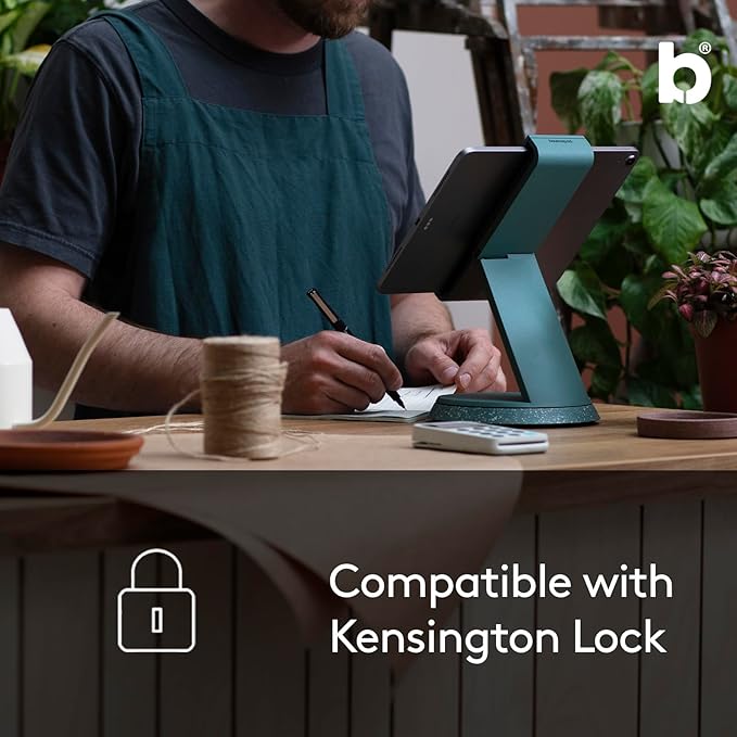 Eddy Tablet & iPad POS Stand | Compatible with Most 7-13" Tablets | Strong Aluminium Kiosk Stand | Green