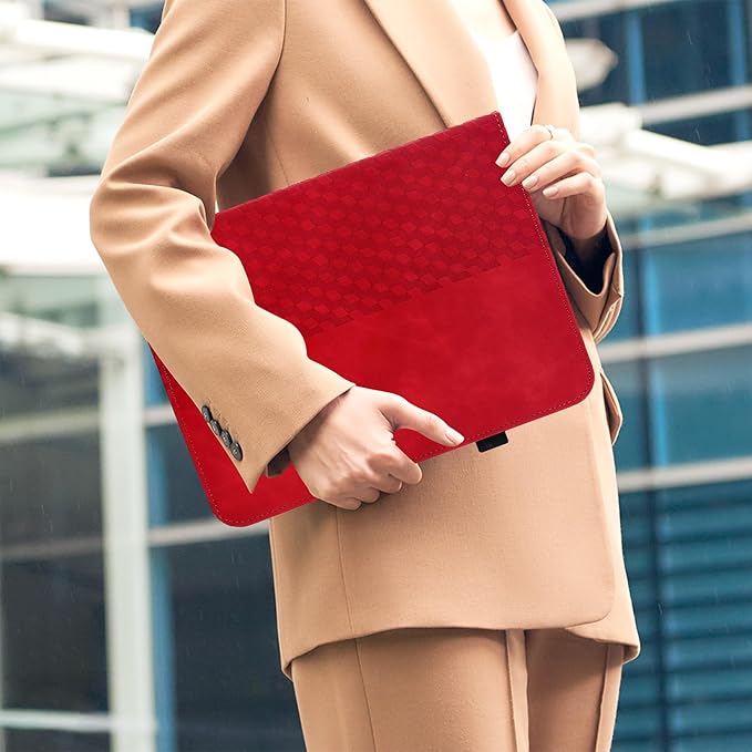 Case for Samsung Galaxy Tab S10 Plus 2024/ S9 Plus/S9FE Plus 12.4,360 Degree Rotating PU Leather Folio Protective Cover with Auto Sleep/Wake,Card Holder&Shoulder Strap for Woman Man, Red