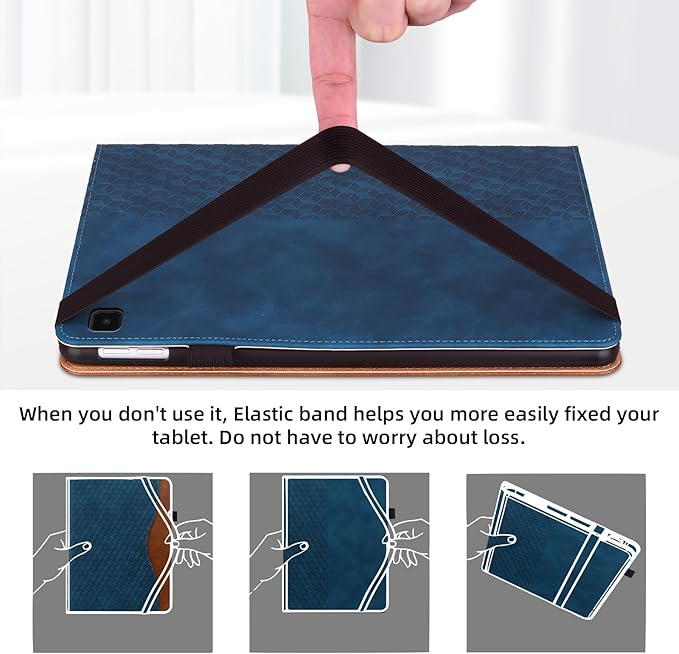 Case for Samsung Galaxy Tab A 10.1 2019 (SM-T510/T515/T517) PU Leather Multi-Angle Viewing Stand with Card Pocket Tablet Cover for 10.1 Inch Tablet Android 2019,Blue