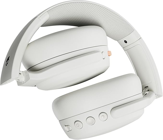 Skullcandy Crusher ANC 2 Over-Ear Noise Canceling Wireless Headphones with Sensory Bass and Charging Cable, 50 Hr Battery, Skull-iQ, Alexa Enabled, Microphone, Works with Bluetooth Devices - Bone