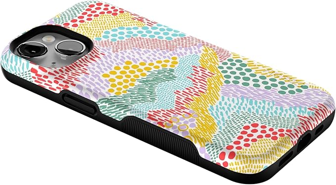Casely iPhone 14 Case | Color Me Happy | Pattern Colorblock | Compatible with MagSafe | Bold Protective Design